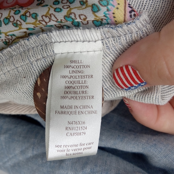 Nick & Mo Women's Light Blue Blazer Cream Trim Floral Lining Size XL - Picture 5 of 8